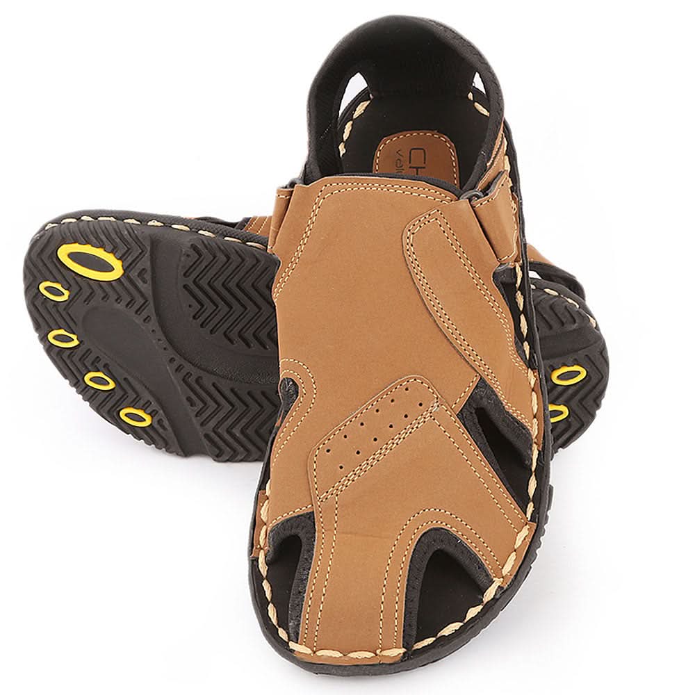 Men's Sandal (D-6) - Mustard, Men, Sandals, Chase Value, Chase Value