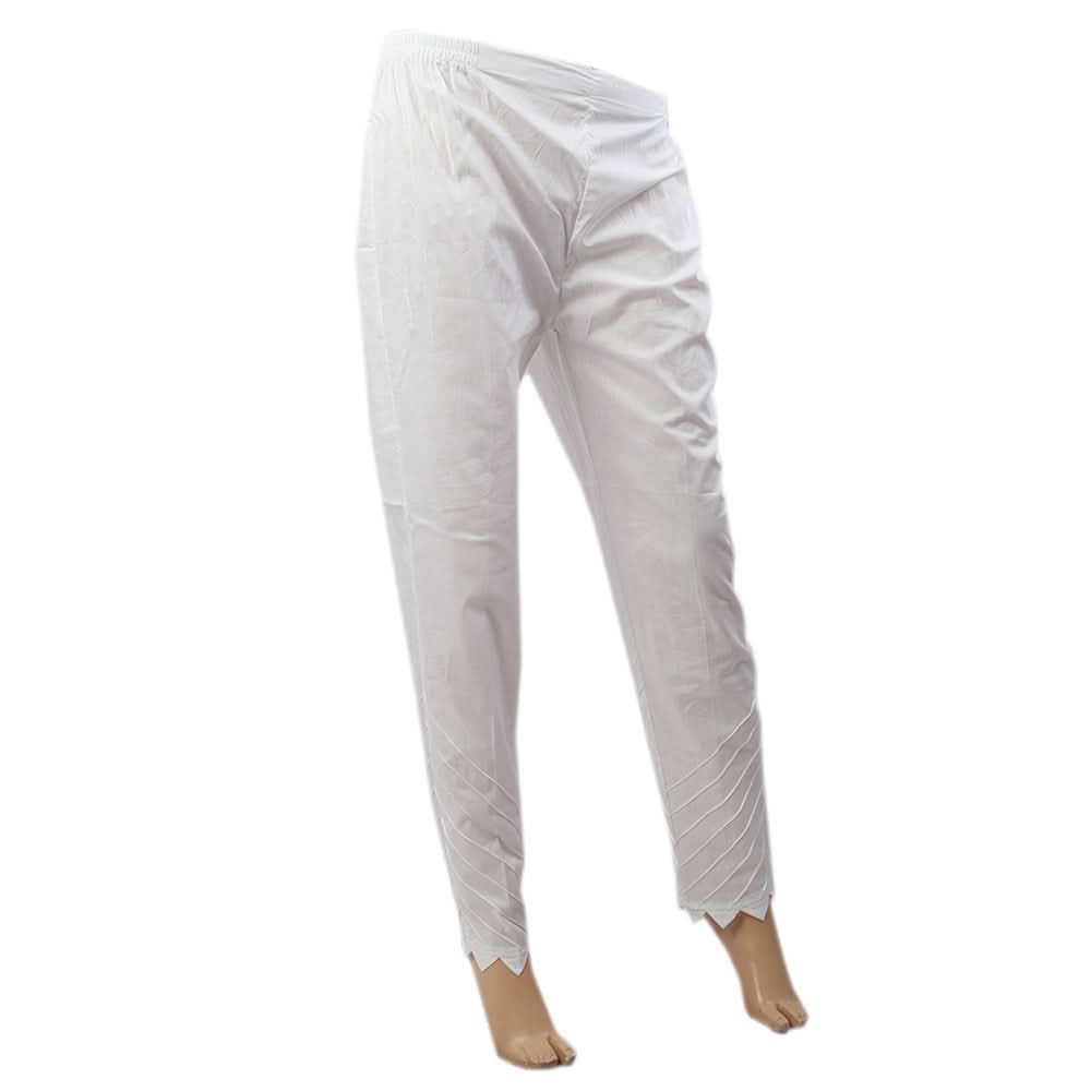 Women Woven Trouser - White, Women Pants & Tights, Chase Value, Chase Value