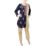 Women's Embroidered 3Pcs Suit - Navy Blue, Women, Shalwar Suits, Chase Value, Chase Value