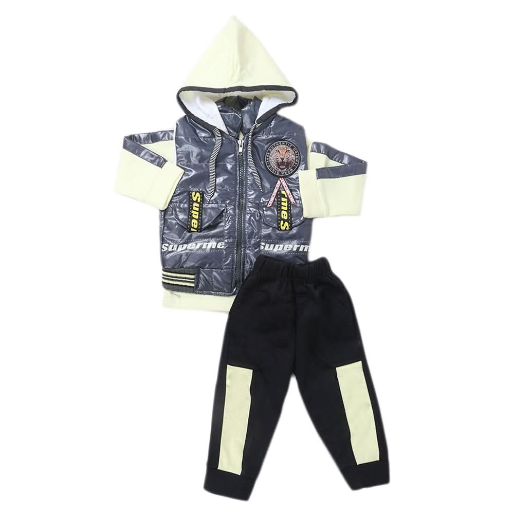 Boys 3Pcs Full Sleeves Suit - Green, Kids, Boys Sets And Suits, Chase Value, Chase Value