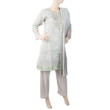 Women's Fancy 3Pcs Suit - Grey, Women, Shalwar Suits, Chase Value, Chase Value