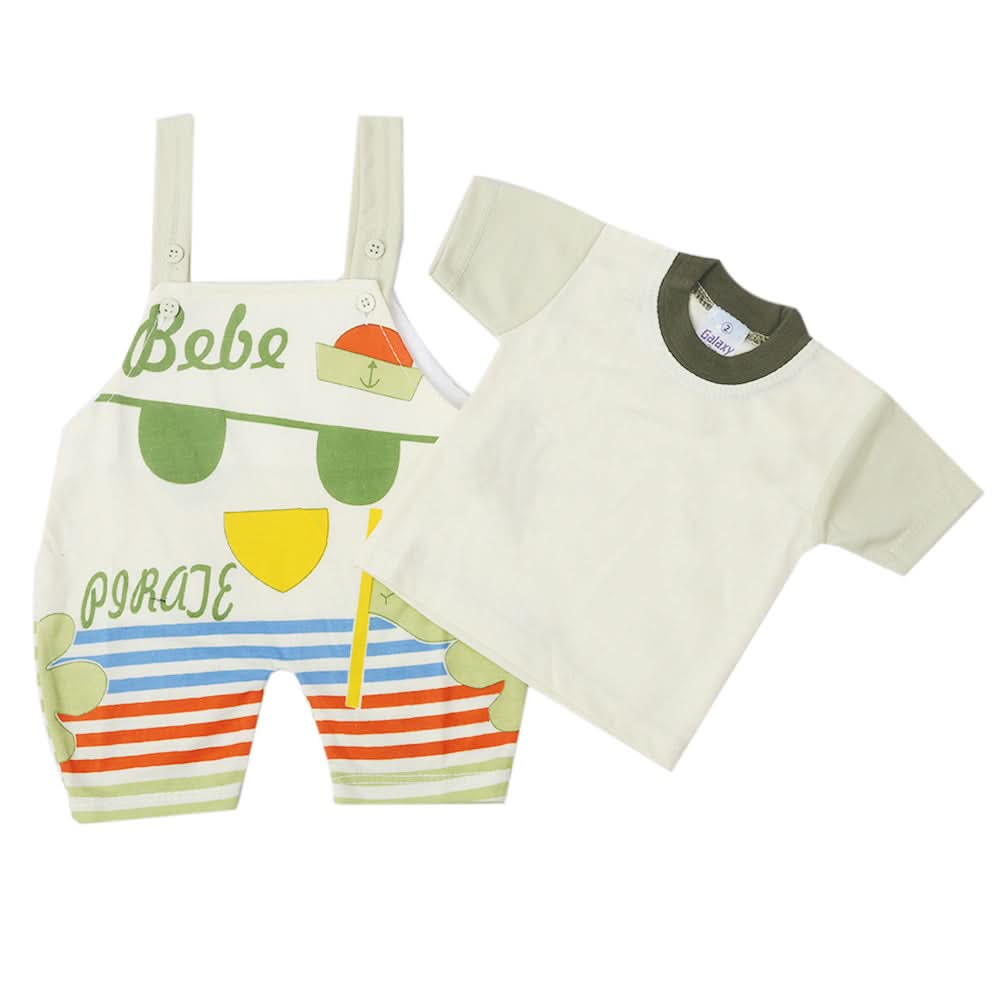 Newborn Boys Half Sleeves Romper - Green, Kids, Newborn Boys Rompers, Chase Value, Chase Value