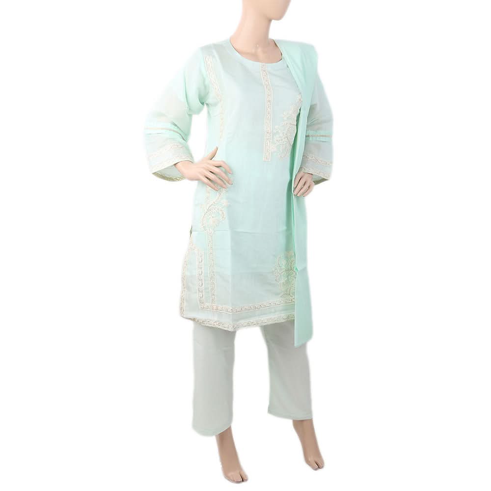 Women's Fancy 3Pcs Suit - Green, Women, Shalwar Suits, Chase Value, Chase Value