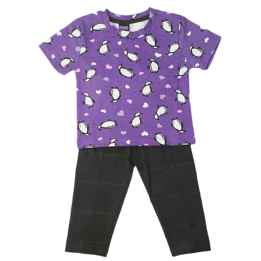 Girls Sleeping Suit - Purple, Kids, Girls Sets And Suits, Chase Value, Chase Value