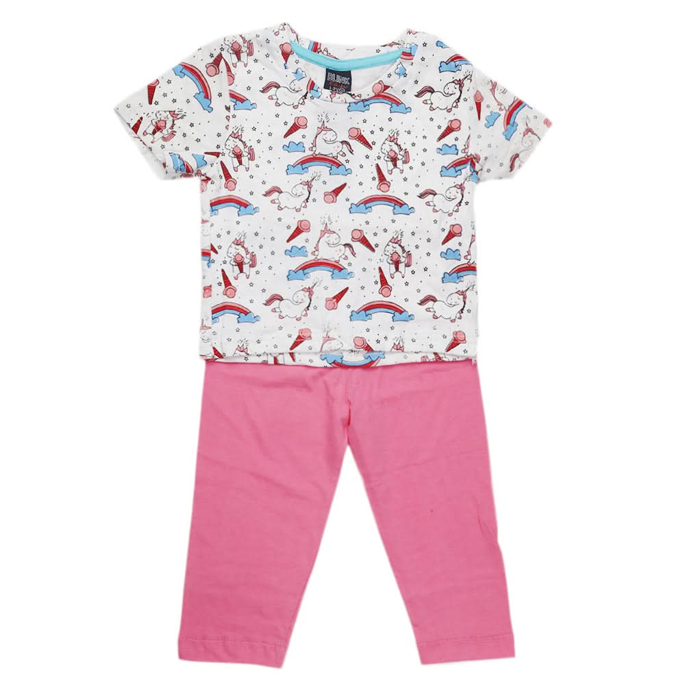 Girls Sleeping Suit - White, Kids, Girls Sets And Suits, Chase Value, Chase Value