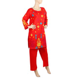 Women's  Embroidered 2Pcs Shalwar Suit- 08 - Red, Women, Shalwar Suits, Chase Value, Chase Value
