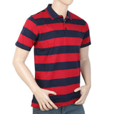 Men's Yarn Dyed Half Sleeves Polo T Shirt - Navy Blue, Men, T-Shirts And Polos, Chase Value, Chase Value
