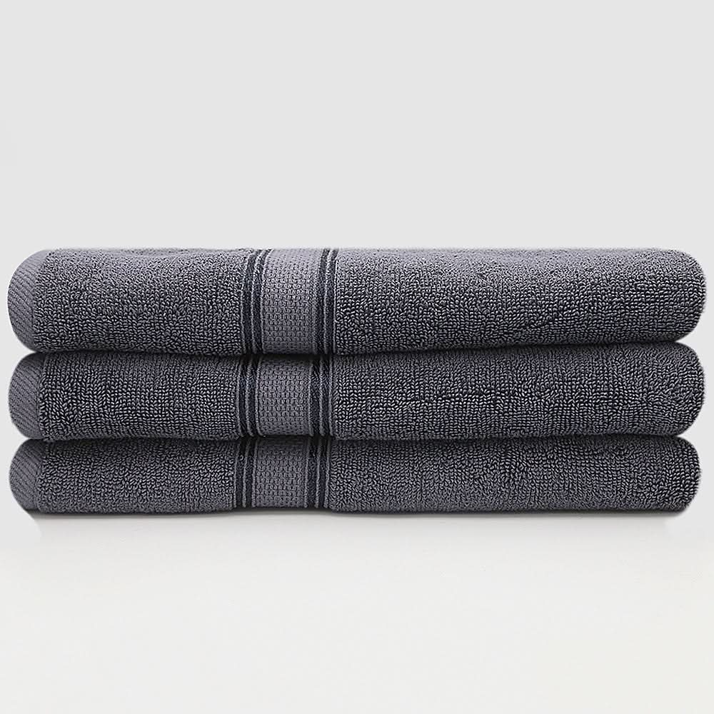 Terry Fancy Bath Towel - Grey, Home & Lifestyle, Bath Towels, Chase Value, Chase Value