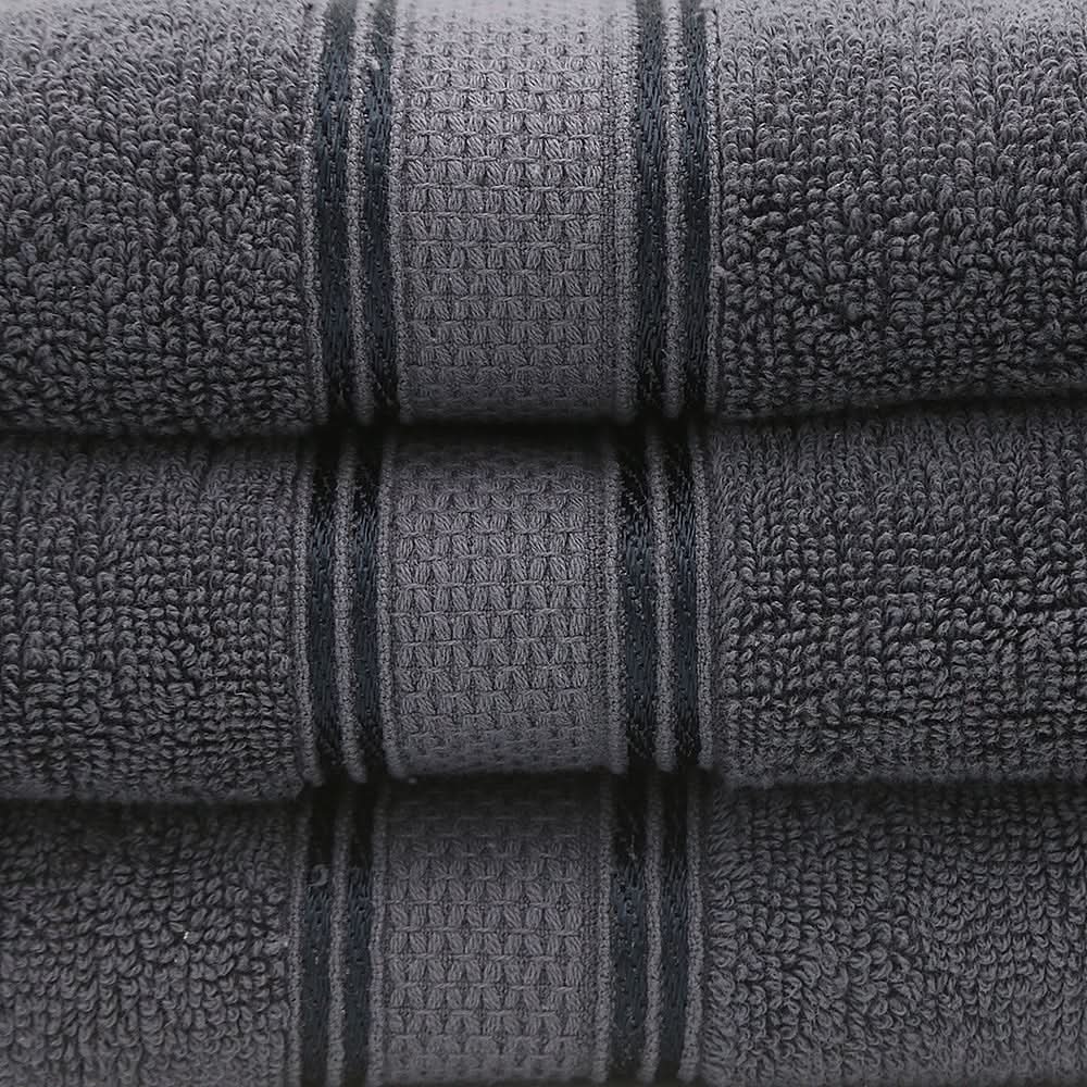 Terry Fancy Bath Towel - Grey, Home & Lifestyle, Bath Towels, Chase Value, Chase Value
