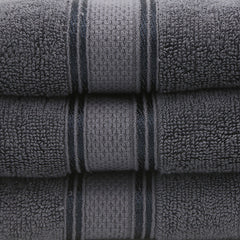 Terry Fancy Bath Towel - Grey, Home & Lifestyle, Bath Towels, Chase Value, Chase Value