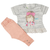 Newborn Girls Half Sleeves Suits - Peach, Kids, Newborn Girls Sets And Suits, Chase Value, Chase Value