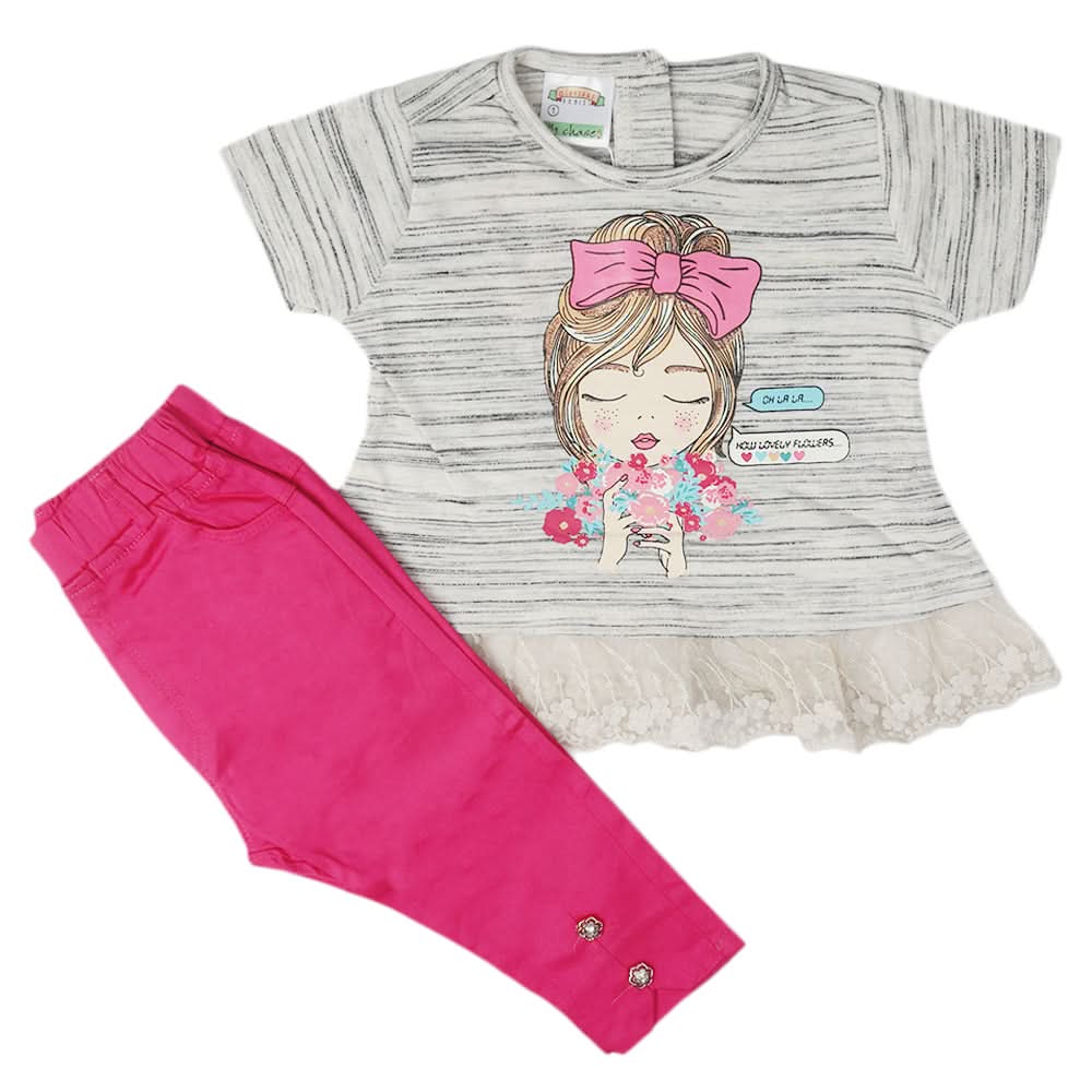 Newborn Girls Half Sleeves Suits - Dark Pink, Kids, Newborn Girls Sets And Suits, Chase Value, Chase Value