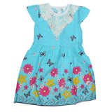 Girls Embroided Frock - Blue, Kids, Girls Frocks, Chase Value, Chase Value