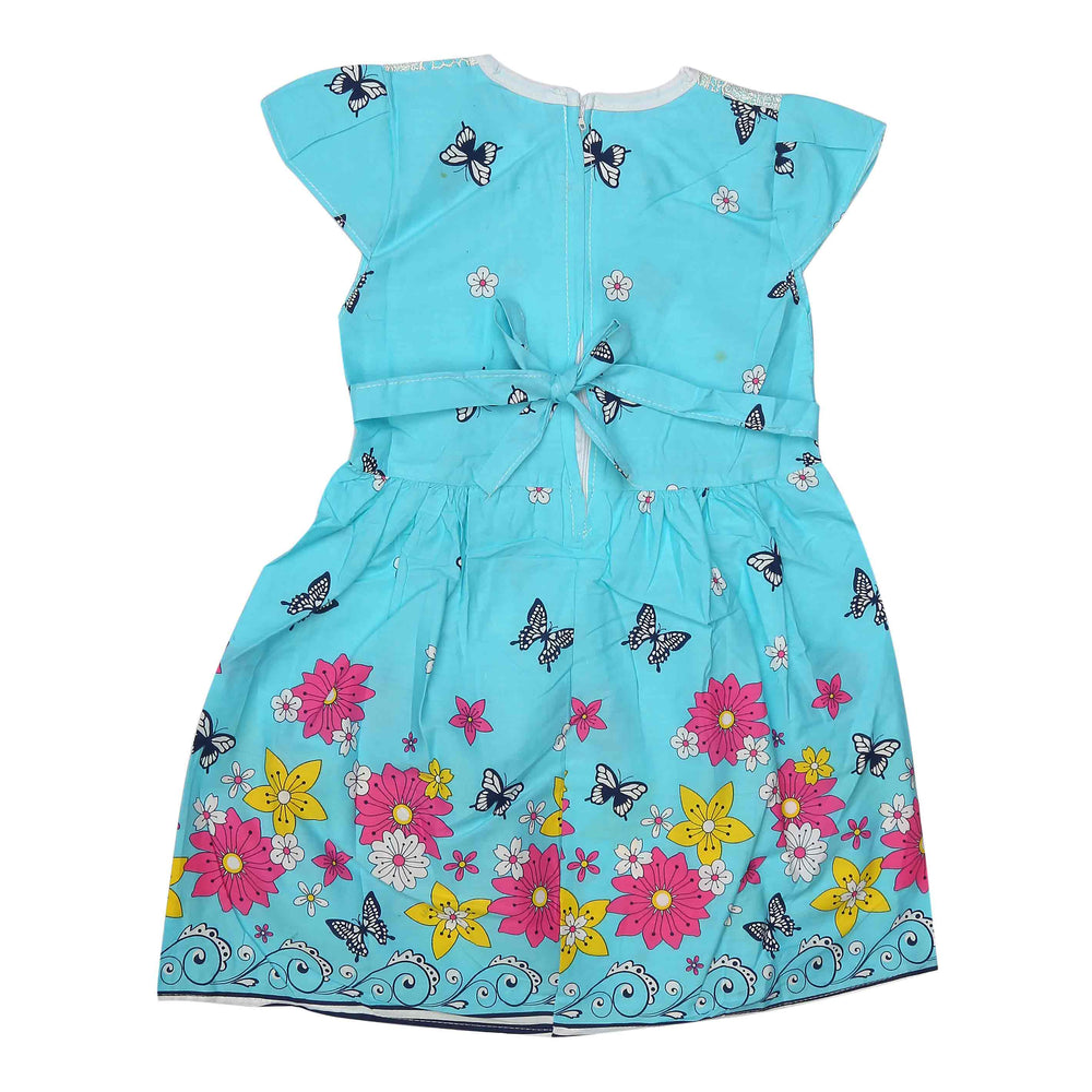 Girls Embroided Frock - Blue, Kids, Girls Frocks, Chase Value, Chase Value
