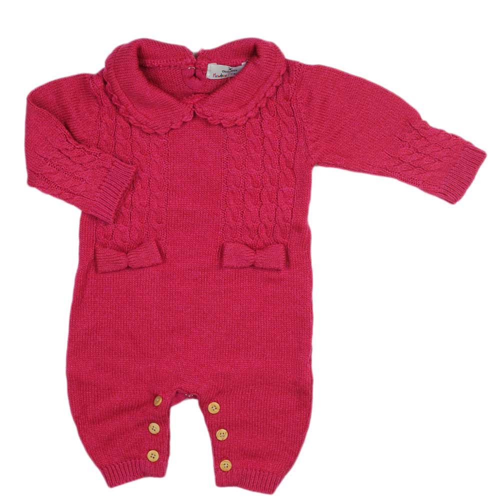 Newborn Girls Romper - Dark Pink, Newborn Girls Rompers, Chase Value, Chase Value