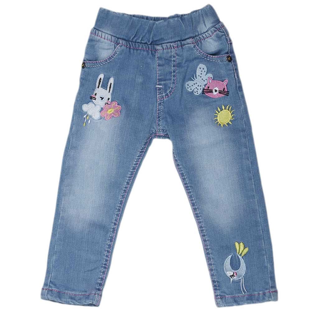 Girls Denim Pant - Light Blue, Kids, Pants And Capri, Chase Value, Chase Value