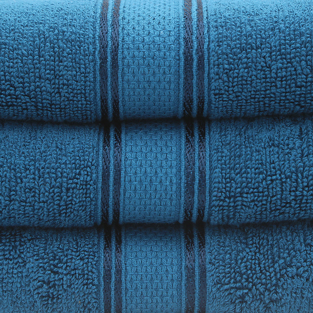 Terry Fancy Bath Towel - Steel Blue, Home & Lifestyle, Face Towels, Chase Value, Chase Value