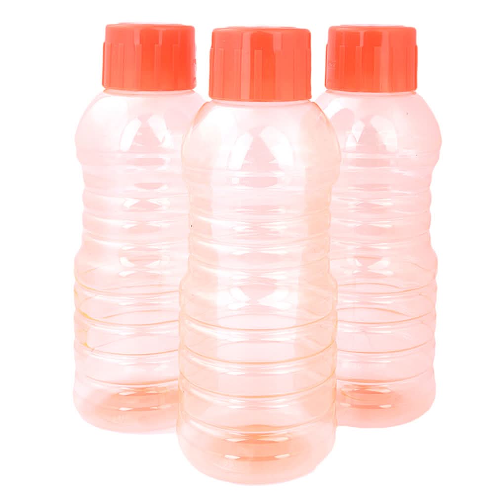 Fridge Water Bottle 3 Pcs 1 Litre - Orange, Home & Decor, Chase Value, Chase Value