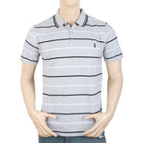 Men's Yarn Dyed Half Sleeves Polo T Shirt - Light Grey, Men, T-Shirts And Polos, Chase Value, Chase Value