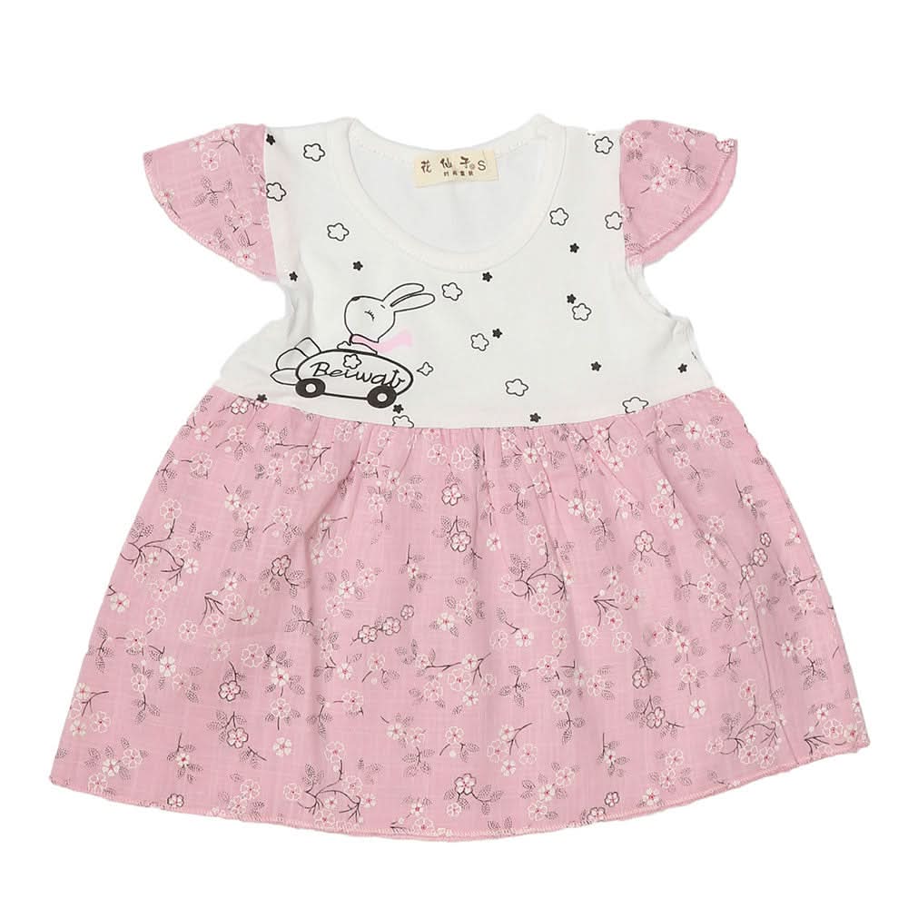 Newborn Baby Frock - Pink, Kids, NB Girls Frocks, Chase Value, Chase Value