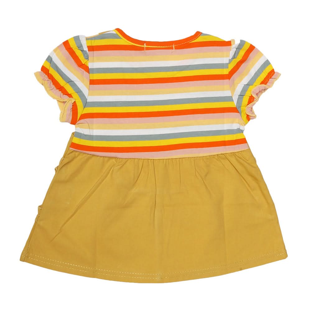 Newborn Baby Frock - Mustard, Kids, NB Girls Frocks, Chase Value, Chase Value