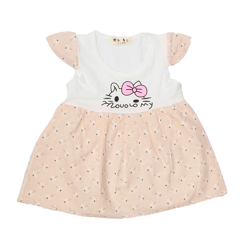 Newborn Baby Frock - Peach, Kids, NB Girls Frocks, Chase Value, Chase Value