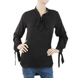 Women's Plain Georgette Top - Black, Women, T-Shirts And Tops, Chase Value, Chase Value