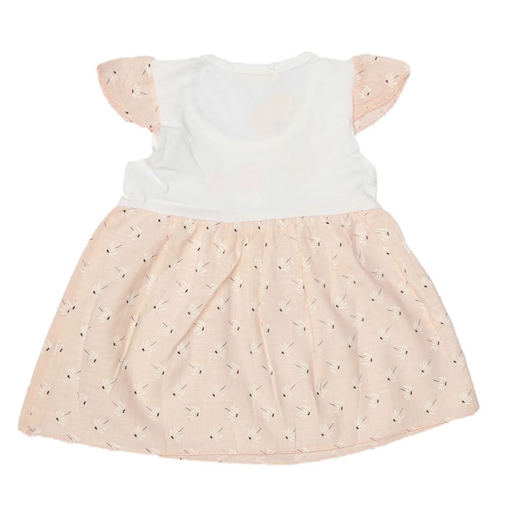 Newborn Baby Frock - Peach, Kids, NB Girls Frocks, Chase Value, Chase Value