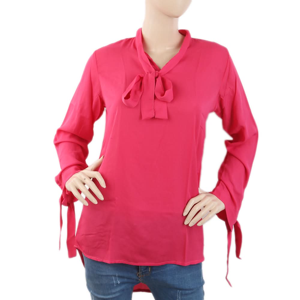 Women's Plain Georgette Top - Pink, Women, T-Shirts And Tops, Chase Value, Chase Value