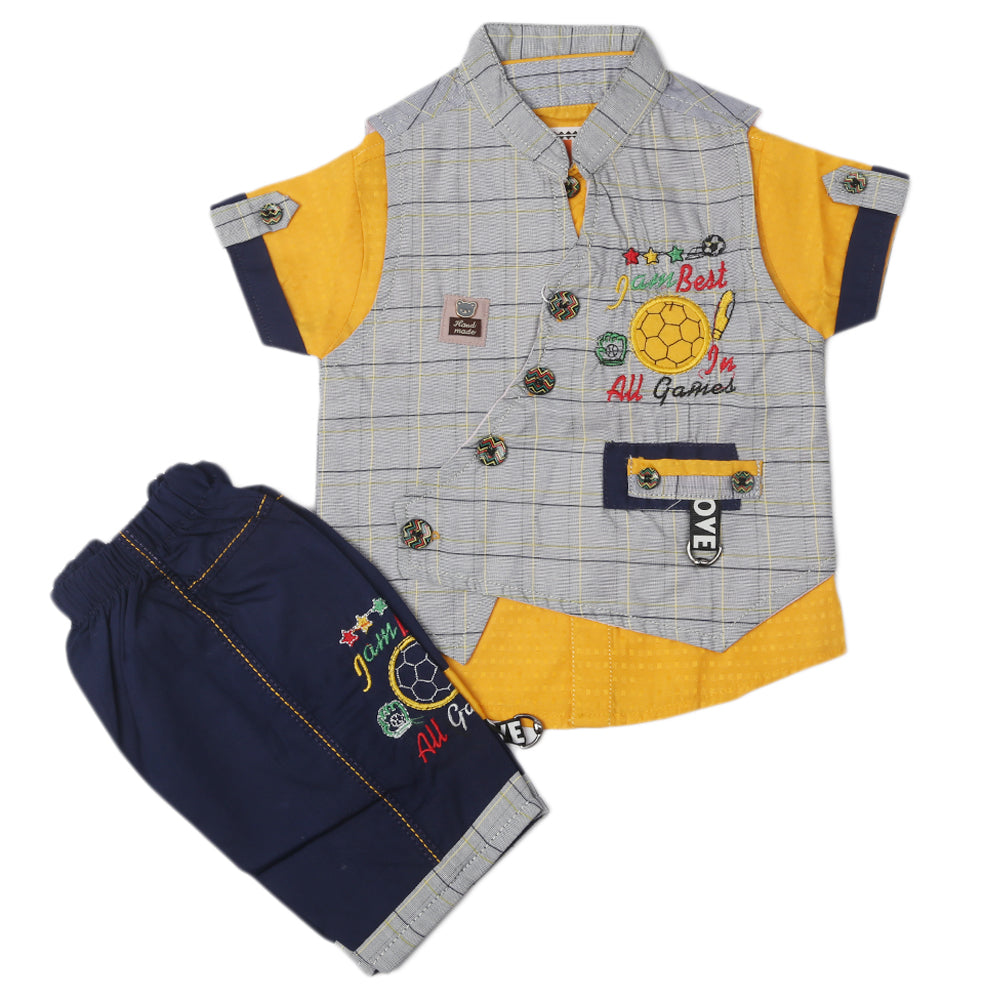 Newborn Baba Boys Suits - Yellow, Kids, Newborn Boys Sets And Suits, Chase Value, Chase Value