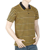 Men's Yarn Dyed Half Sleeves Polo T Shirt - Mustard, Men, T-Shirts And Polos, Chase Value, Chase Value