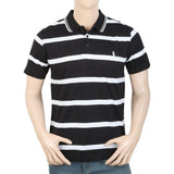 Men's Yarn Dyed Half Sleeves Polo T Shirt - Black, Men, T-Shirts And Polos, Chase Value, Chase Value