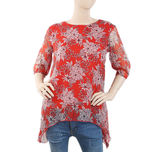 Women's Printed Top Pico Style - Red, Women, T-Shirts And Tops, Chase Value, Chase Value