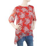 Women's Printed Top Pico Style - Red, Women, T-Shirts And Tops, Chase Value, Chase Value
