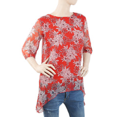 Women's Printed Top Pico Style - Red, Women, T-Shirts And Tops, Chase Value, Chase Value
