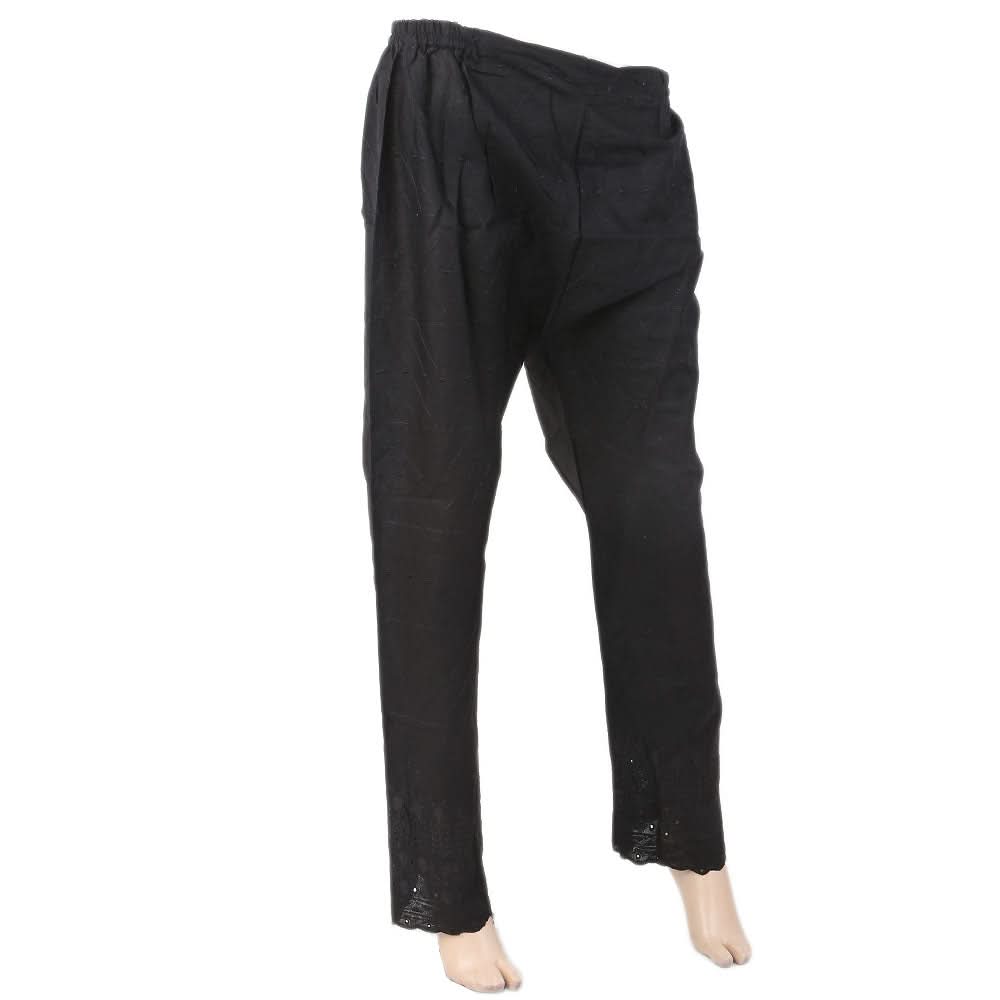 Women's Full Embroidered Shalwar - Black, Women, Pants & Tights, Chase Value, Chase Value
