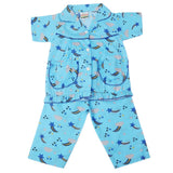 Girls Half Sleeves Sleeping Suit - Cerculean, Kids, Girls Sets And Suits, Chase Value, Chase Value