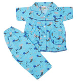 Girls Half Sleeves Sleeping Suit - Cerculean, Kids, Girls Sets And Suits, Chase Value, Chase Value
