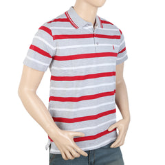 Men's Yarn Dyed Half Sleeves Polo T Shirt - Red, Men, T-Shirts And Polos, Chase Value, Chase Value