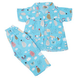 Girls Half Sleeves Sleeping Suit - Blue, Kids, Girls Sets And Suits, Chase Value, Chase Value