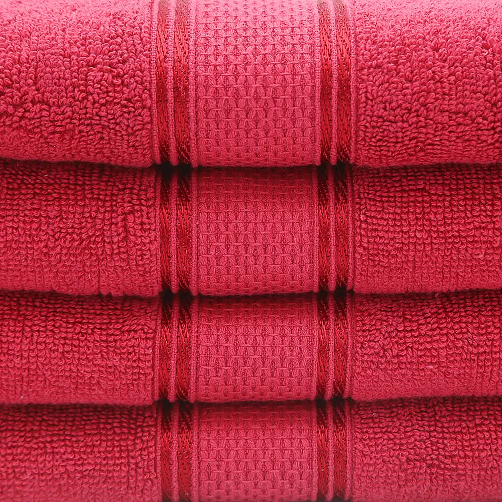Terry Fancy Bath Towel - Red, Home & Lifestyle, Bath Towels, Chase Value, Chase Value