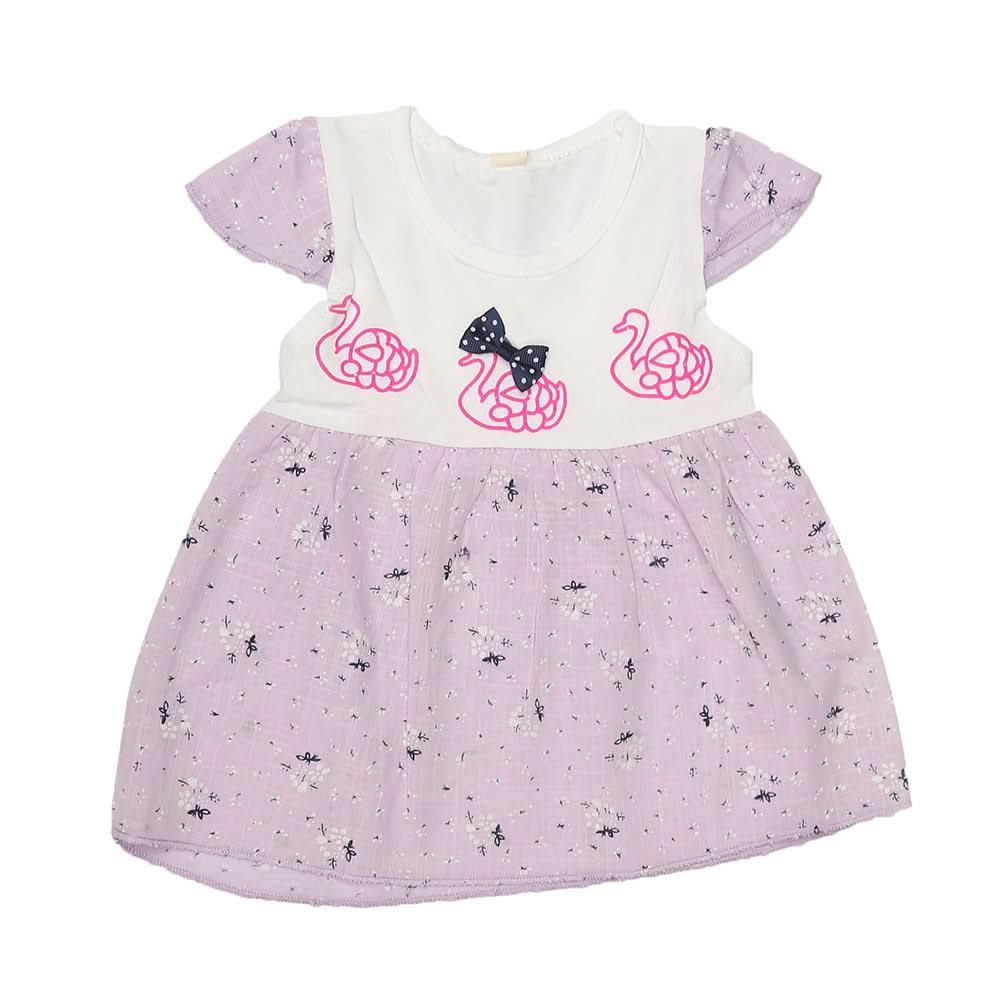 Newborn Baby Frock - Light Purple, Kids, NB Girls Frocks, Chase Value, Chase Value