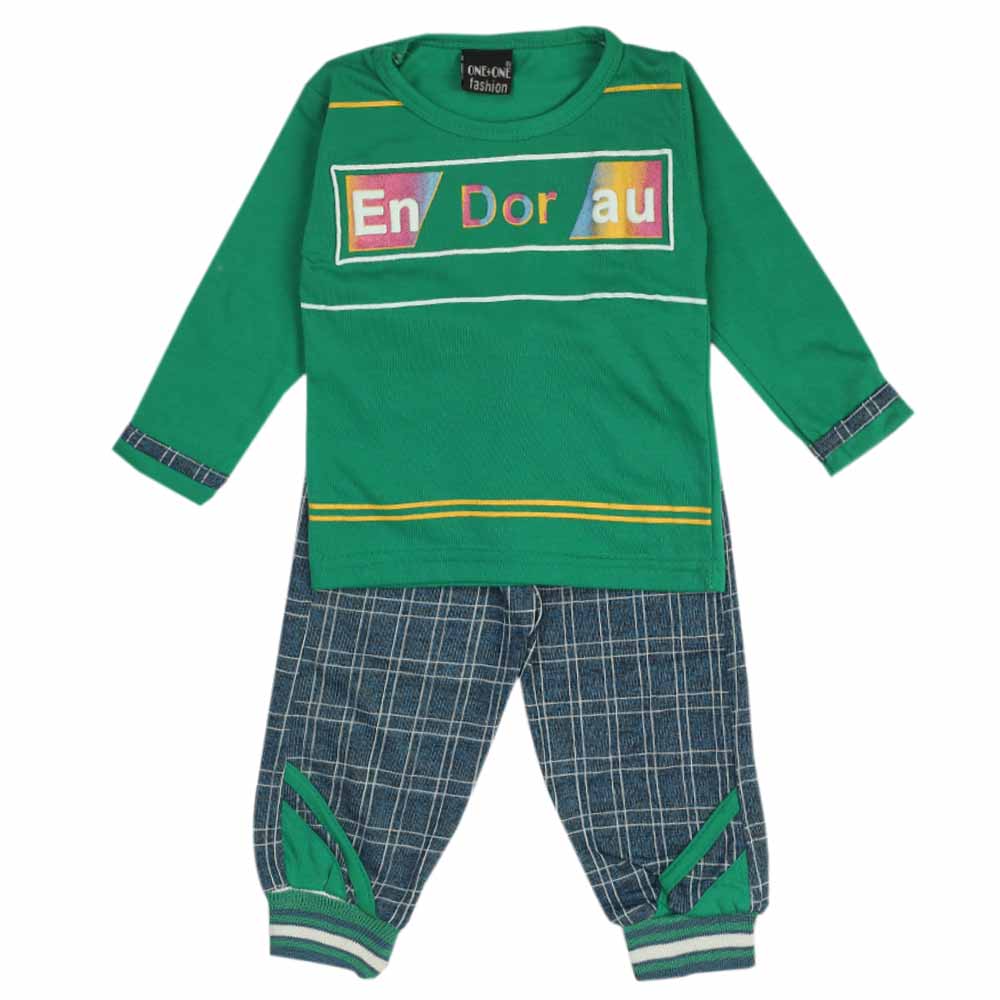 Newborn Boys Full Sleeves Suit - Green, Newborn Boys Sets & Suits, Chase Value, Chase Value