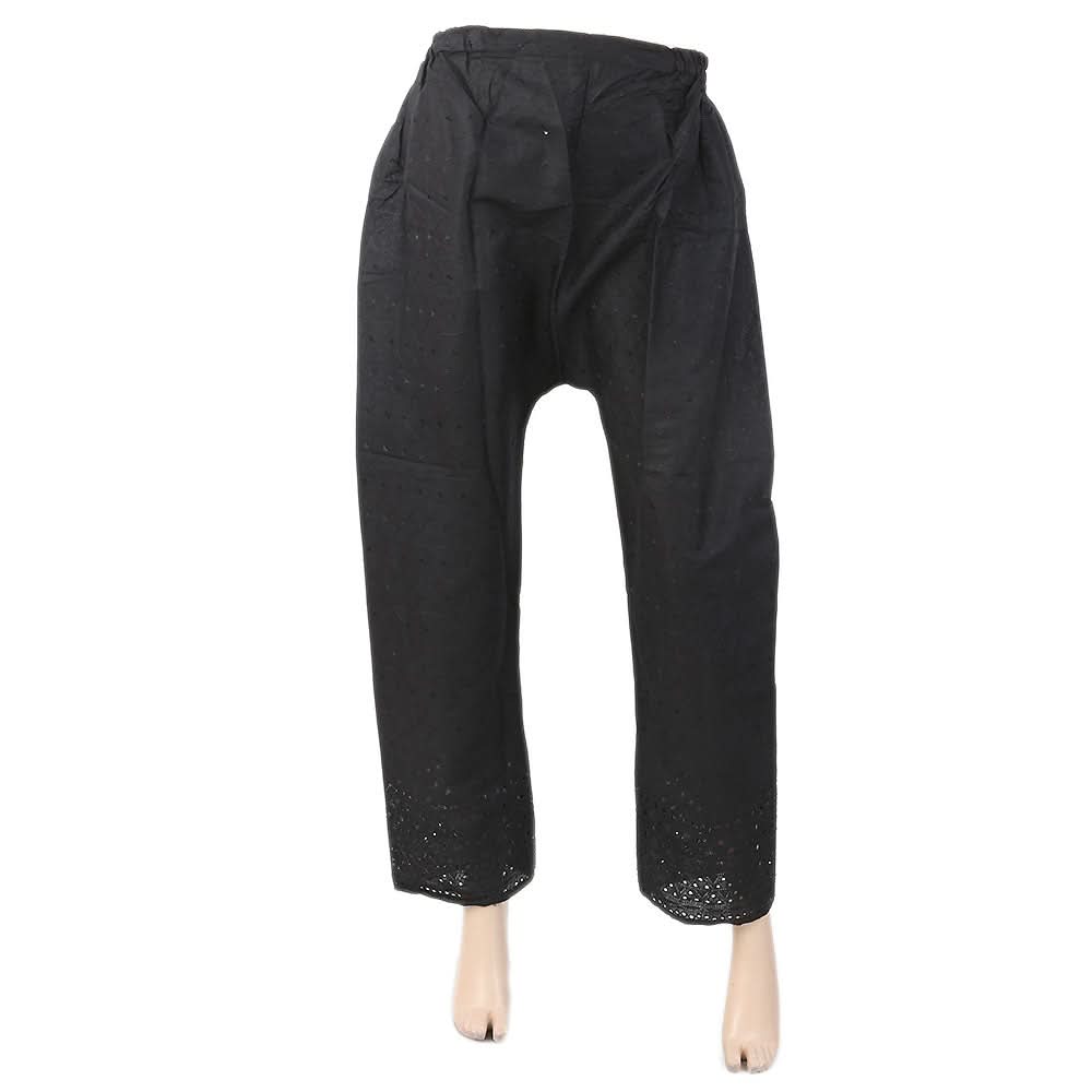 Women's Full Embroidered Trouser - Black, Women, Pants & Tights, Chase Value, Chase Value