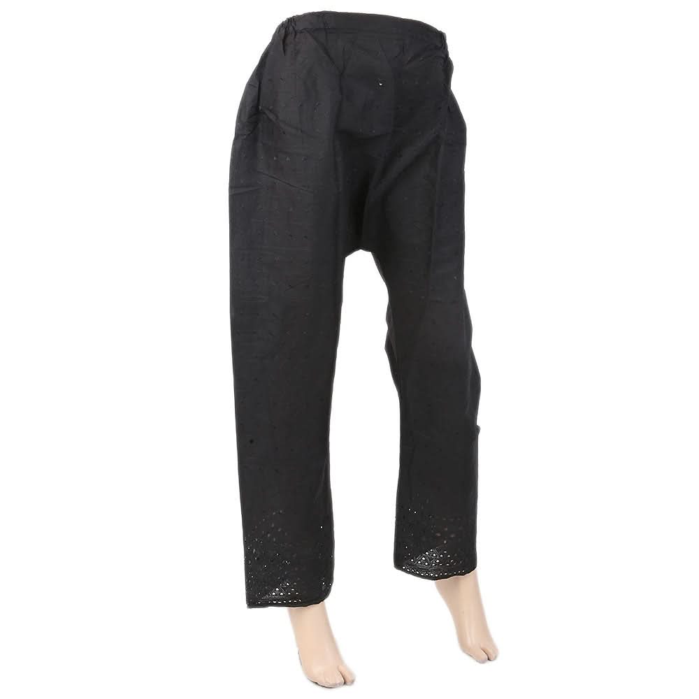 Women's Full Embroidered Trouser - Black, Women, Pants & Tights, Chase Value, Chase Value