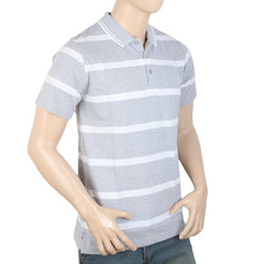 Men's Yarn Dyed Half Sleeves Polo T Shirt - White, Men, T-Shirts And Polos, Chase Value, Chase Value