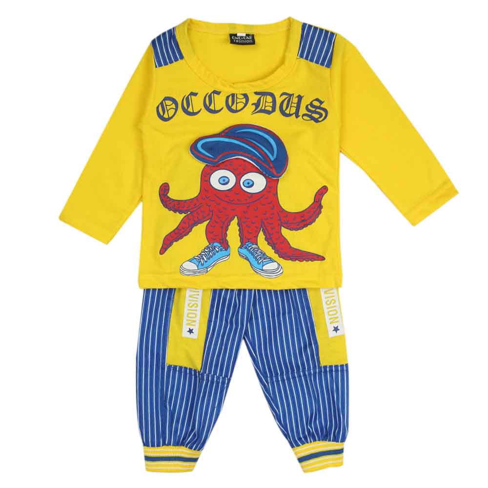 Newborn Boys Full Sleeves Suit - Yellow, Newborn Boys Sets & Suits, Chase Value, Chase Value