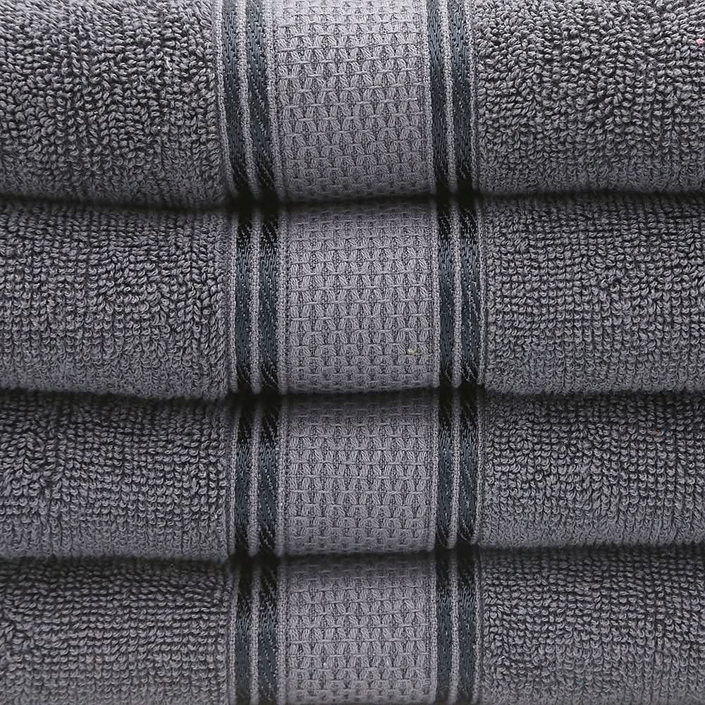 Terry Fancy Bath Towel - Grey, Home & Lifestyle, Bath Towels, Chase Value, Chase Value