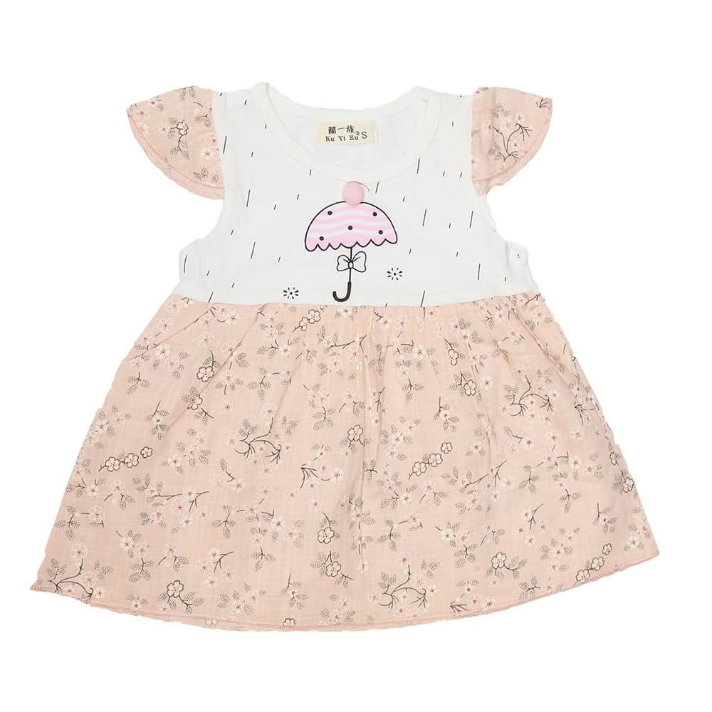 Newborn Baby Frock - Peach, Kids, NB Girls Frocks, Chase Value, Chase Value