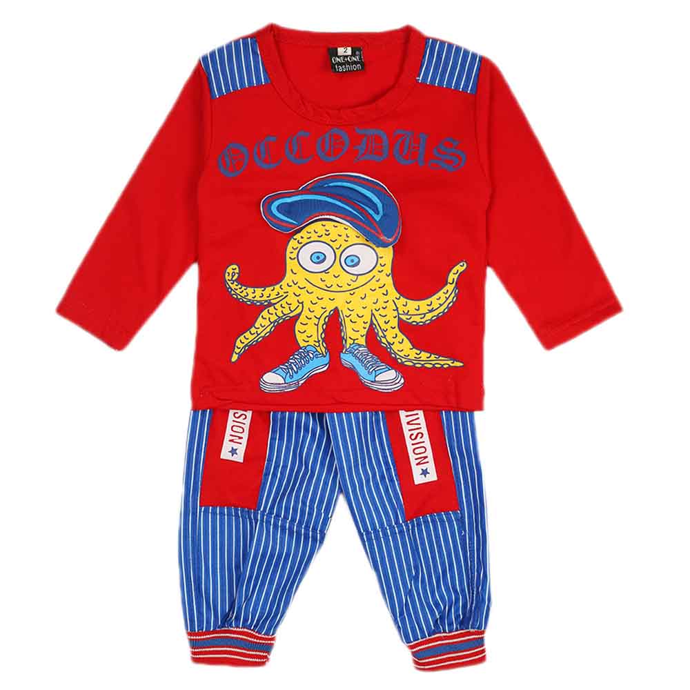 Newborn Boys Full Sleeves Suit - Red, Newborn Boys Sets & Suits, Chase Value, Chase Value